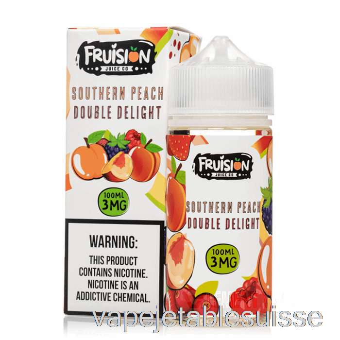 Vape Suisse Pêche Du Sud Double Délice - Fruition Juice Co - 100ml 0mg